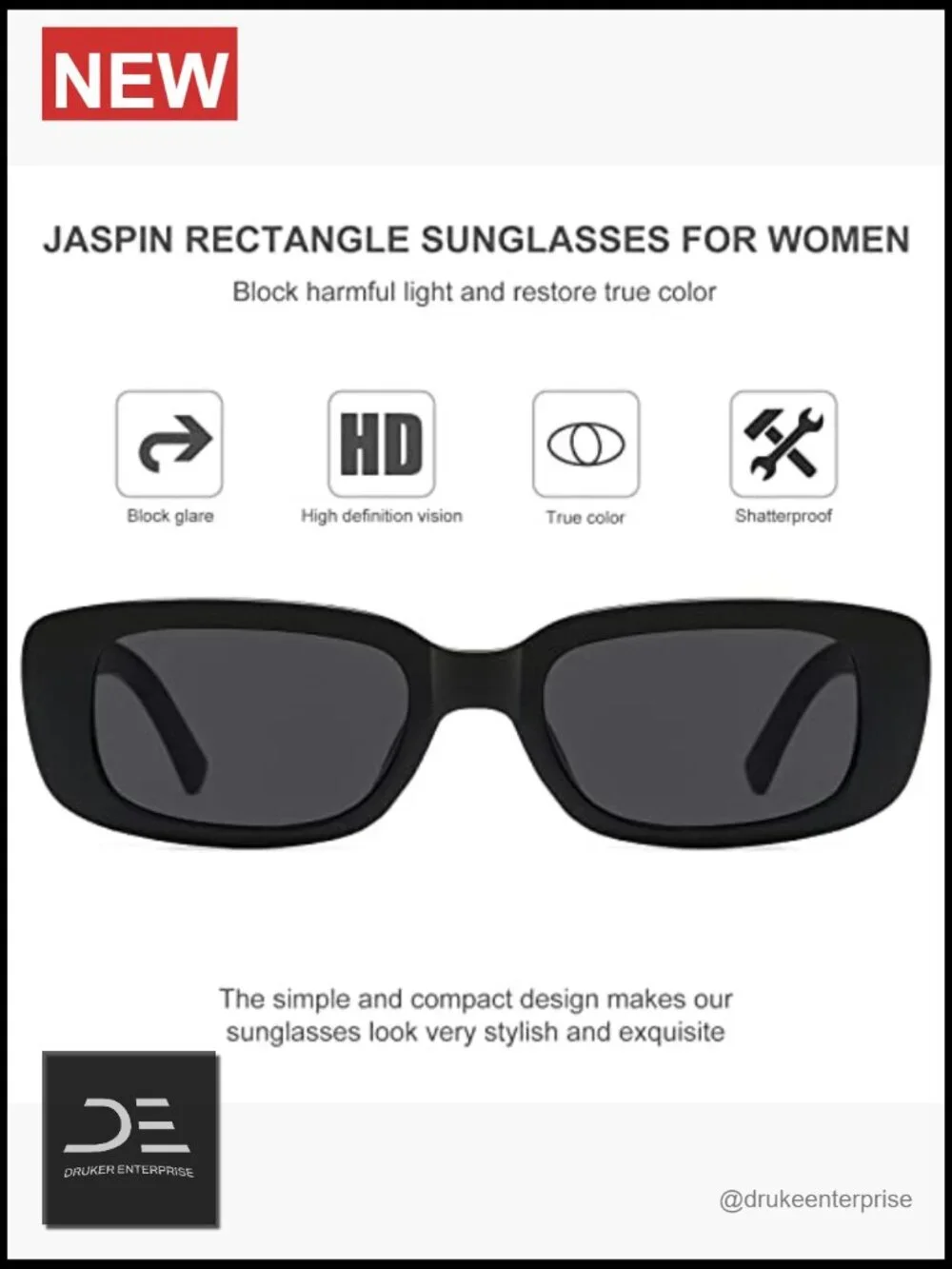 Rectangle Sunglasses Retro Y2K UV Protection Square Frame Unisex
